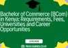 Bachelor of Commerce (BCom) in Kenya: Requirements, Fees, Universities and Career Opportunities