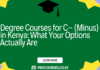 Degree Courses for C- (Minus) in Kenya: What Your Options Actually Are